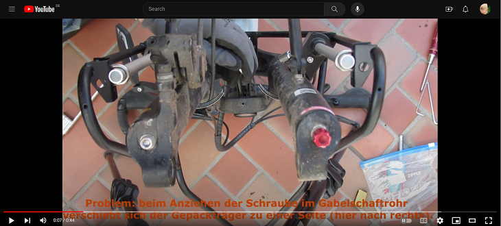 E-Bike mit Lowrider an einer Federgabel 